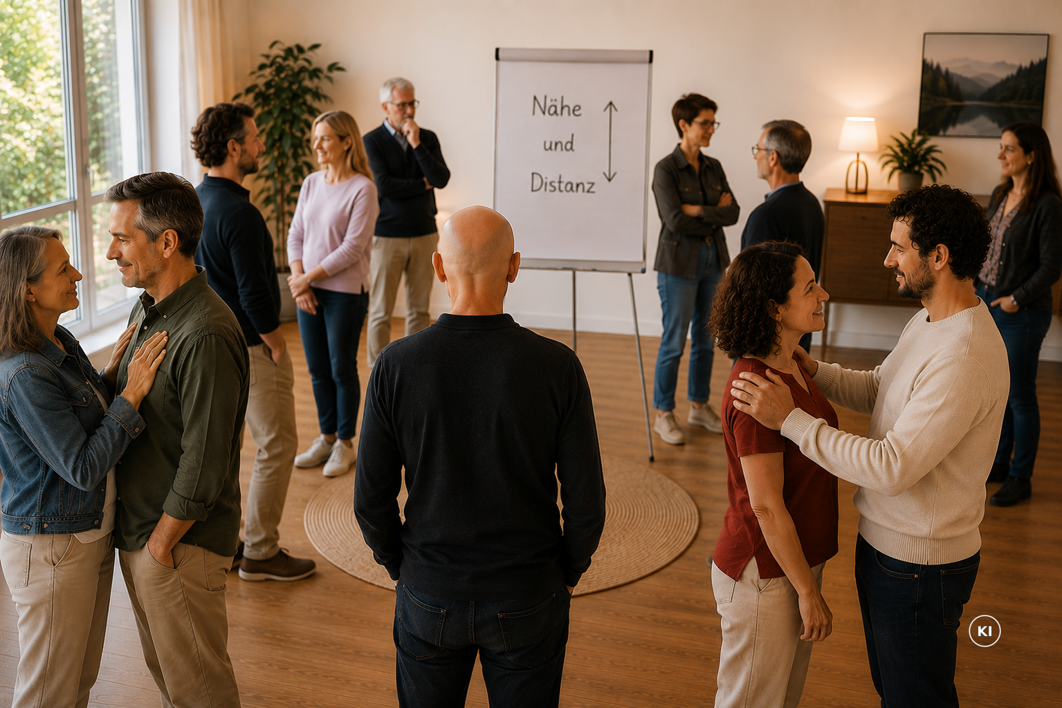 Seminar Naehe und Distanz - richtiges Bild - KI passend fuer 50px Rand